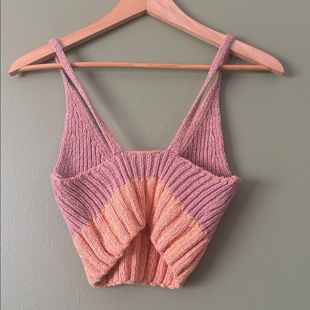 Free People Intimately Here All Day Brami, Mauve Combo Pink Knit Tank Top Sz XS - Picture 5 of 5